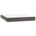 Pat box spring cu saltea, gri închis, 140x200 cm, catifea - WALTI WALTI