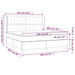 Pat box spring cu saltea, gri deschis, 160x200 cm, catifea - WALTI WALTI
