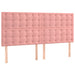 Pat box spring cu saltea, roz, 180x200 cm, catifea - WALTI WALTI