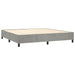 Pat box spring cu saltea, gri deschis, 200x200 cm, catifea - WALTI WALTI