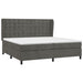Pat box spring cu saltea, gri închis, 200x200 cm, catifea - WALTI WALTI