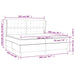 Pat box spring cu saltea, negru, 200x200 cm, catifea - WALTI WALTI