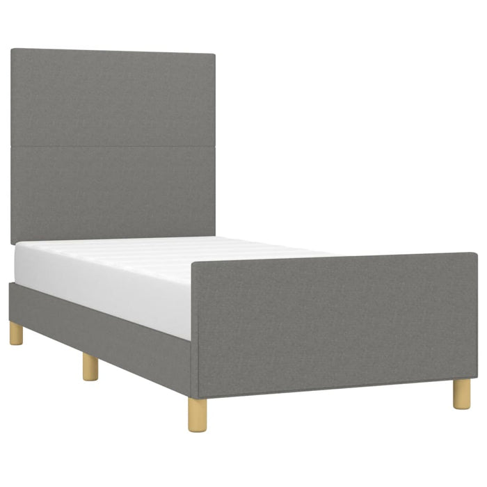 Cadru de pat fără saltea, gri închis, 90x200 cm, textil - WALTI WALTI