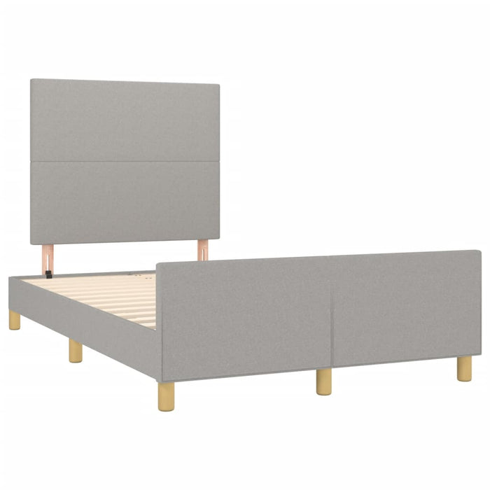 Cadru de pat fără saltea, gri deschis, 120x200 cm, textil - WALTI WALTI