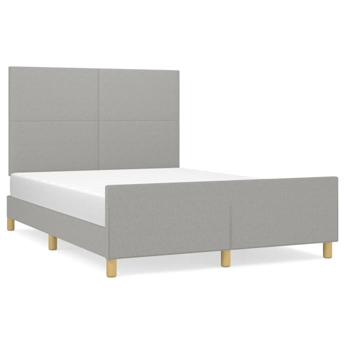 Cadru de pat fără saltea, gri deschis, 140x190 cm, textil - WALTI WALTI