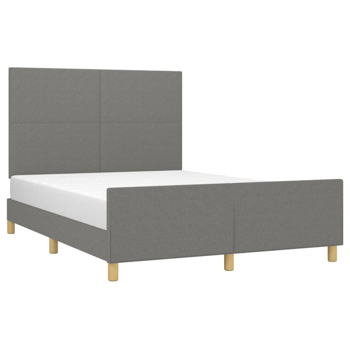 Cadru de pat fără saltea, gri închis, 140x190 cm, textil - WALTI WALTI