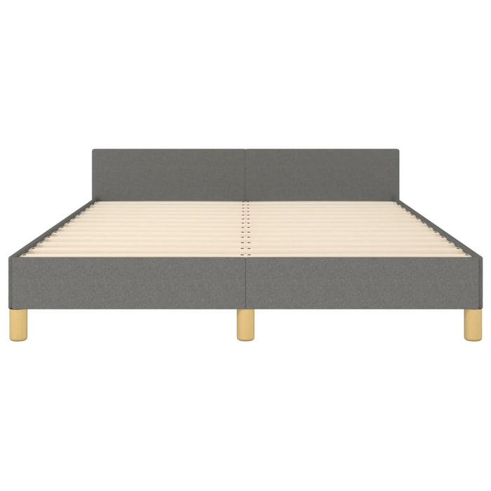 Cadru de pat fără saltea, gri închis, 140x190 cm, textil - WALTI WALTI