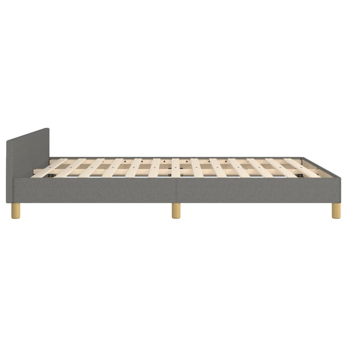 Cadru de pat fără saltea, gri închis, 140x190 cm, textil - WALTI WALTI