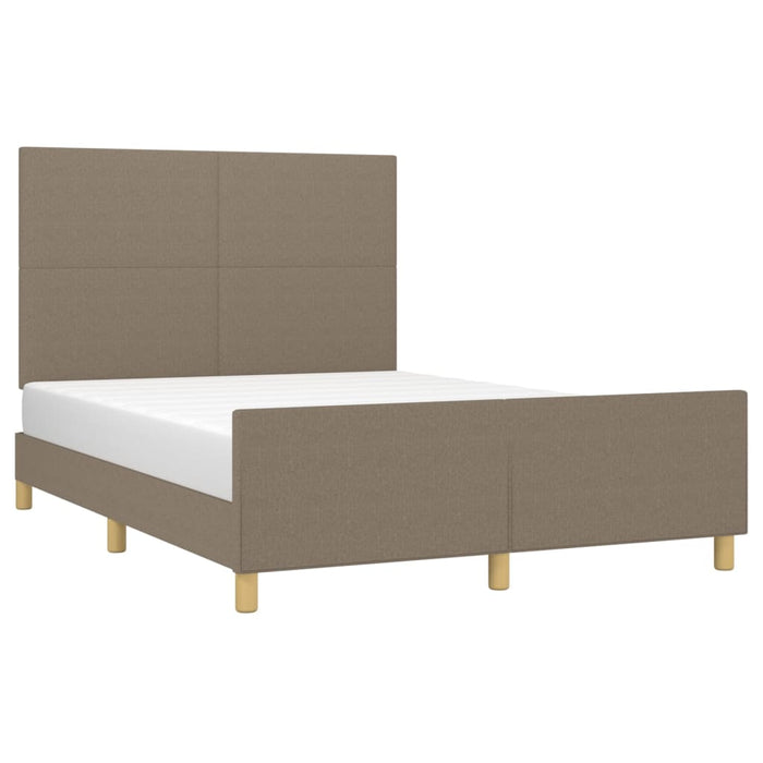 Cadru de pat fără saltea, gri taupe, 140x190 cm, textil - WALTI WALTI