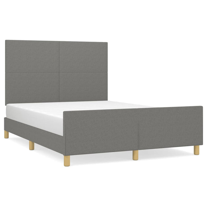 Cadru de pat fără saltea, gri închis, 140x200 cm, textil - WALTI WALTI