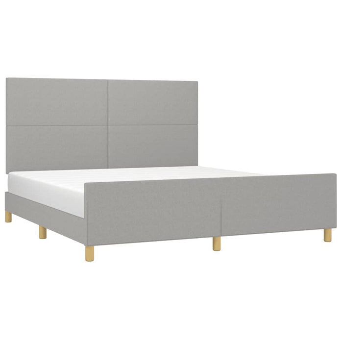 Cadru de pat fără saltea, gri deschis, 160x200 cm, textil - WALTI WALTI