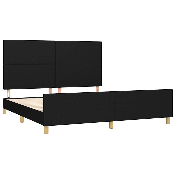 Cadru de pat fără saltea, negru, 160x200 cm, textil - WALTI WALTI