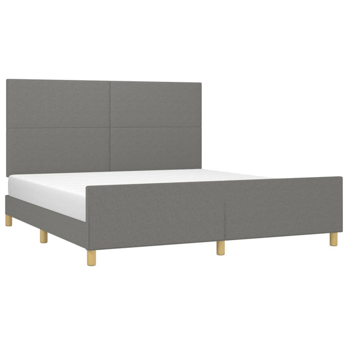 Cadru de pat fără saltea, gri închis, 180x200 cm, textil - WALTI WALTI