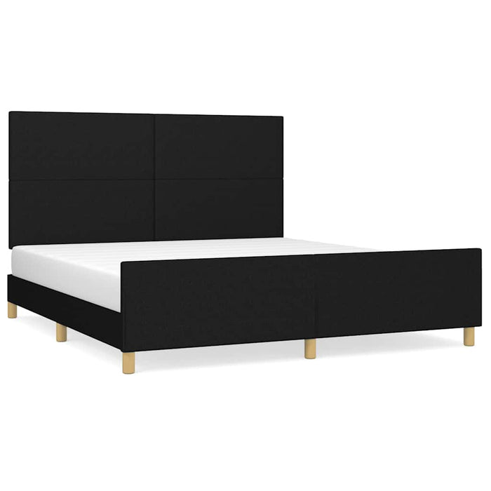 Cadru de pat fără saltea, negru, 180x200 cm, textil - WALTI WALTI