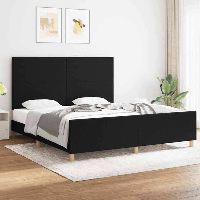 Cadru de pat fără saltea, negru, 180x200 cm, textil - WALTI WALTI