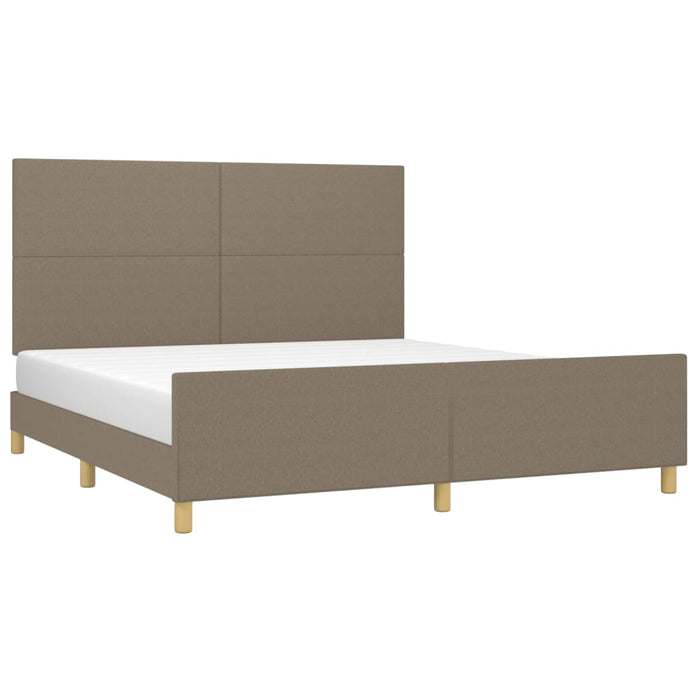 Cadru de pat fără saltea, gri taupe, 180x200 cm, textil - WALTI WALTI