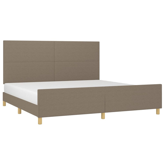 Cadru de pat fără saltea, gri taupe, 200x200 cm, textil - WALTI WALTI