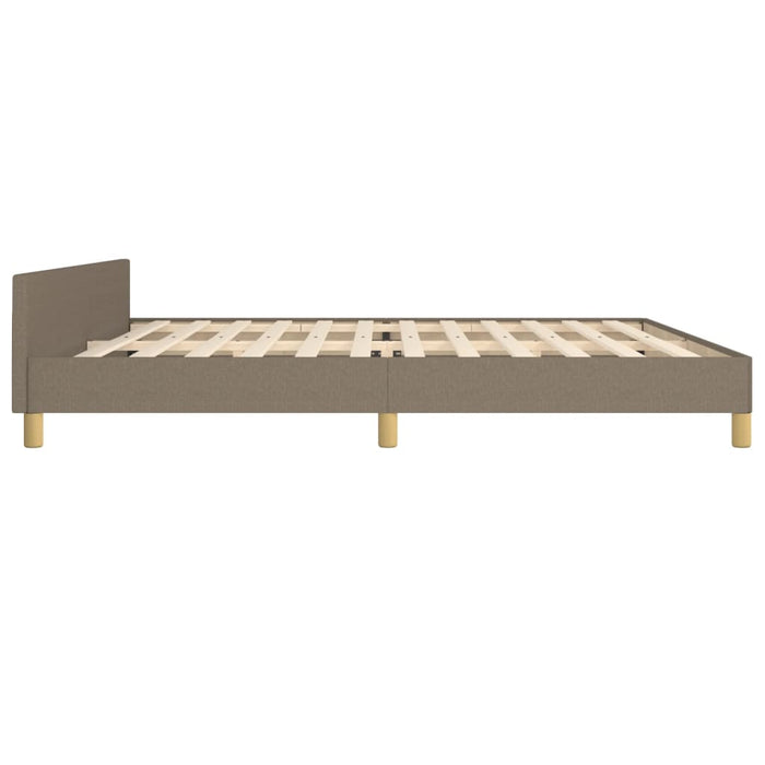 Cadru de pat fără saltea, gri taupe, 200x200 cm, textil - WALTI WALTI