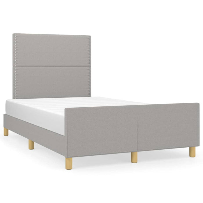 Cadru de pat fără saltea, gri deschis, 120x200 cm, textil - WALTI WALTI