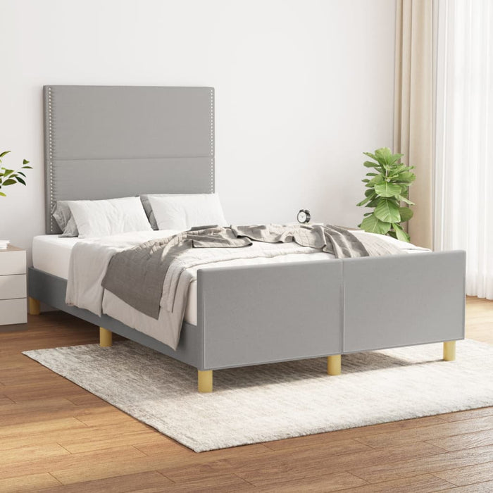 Cadru de pat fără saltea, gri deschis, 120x200 cm, textil - WALTI WALTI