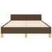 Cadru de pat fără saltea, maro închis, 120x200 cm, textil - WALTI WALTI