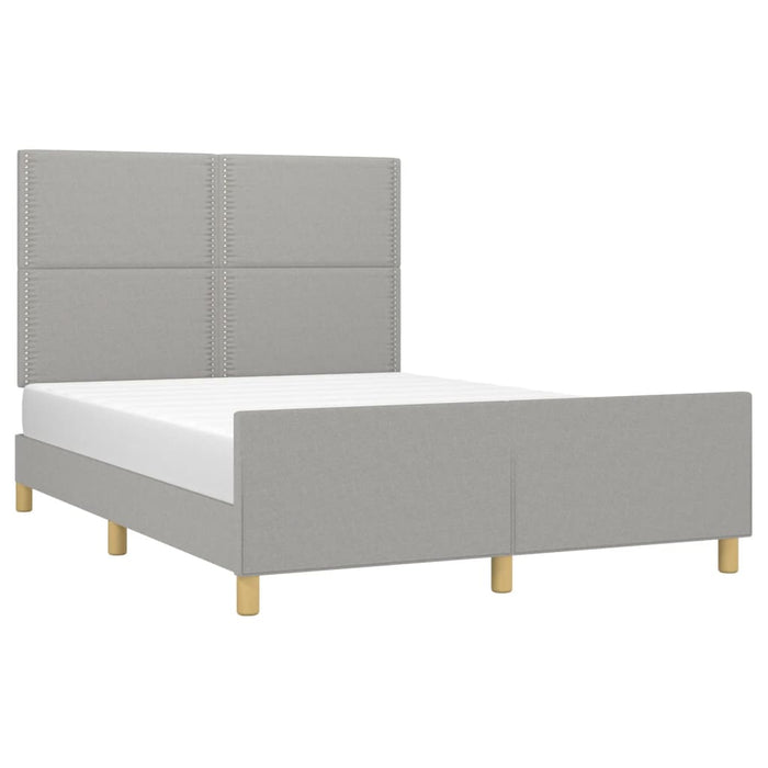 Cadru de pat fără saltea, gri deschis, 140x190 cm, textil - WALTI WALTI