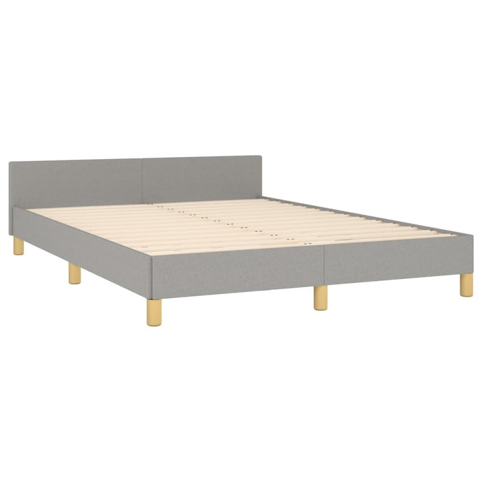 Cadru de pat fără saltea, gri deschis, 140x190 cm, textil - WALTI WALTI