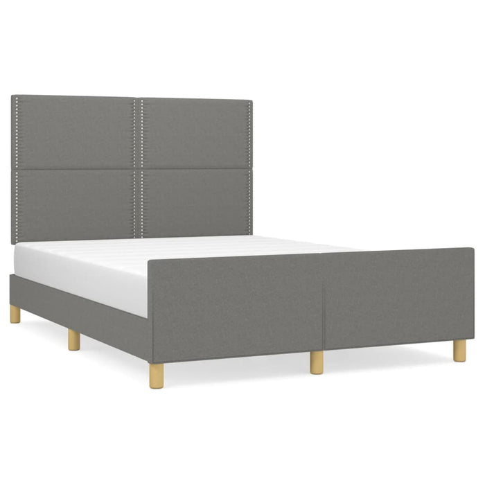 Cadru de pat fără saltea, gri închis, 140x190 cm, textil - WALTI WALTI
