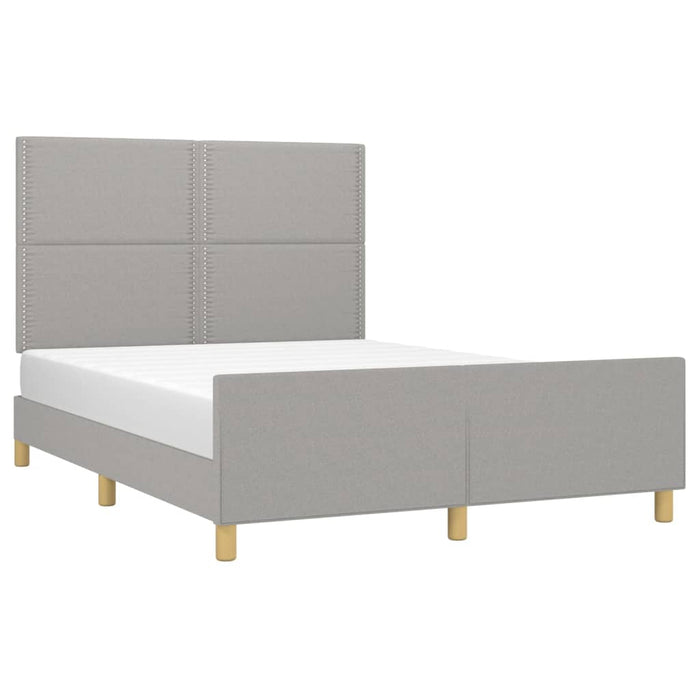 Cadru de pat fără saltea, gri deschis, 140x200 cm, textil - WALTI WALTI