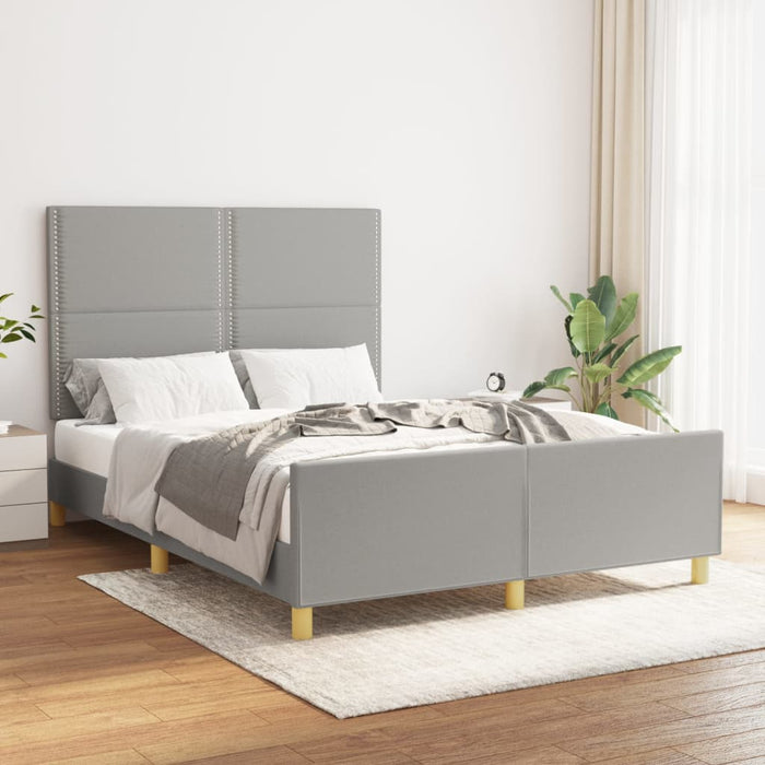 Cadru de pat fără saltea, gri deschis, 140x200 cm, textil - WALTI WALTI