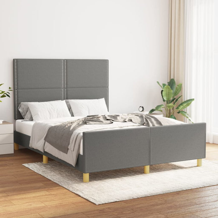 Cadru de pat fără saltea, gri închis, 140x200 cm, textil - WALTI WALTI