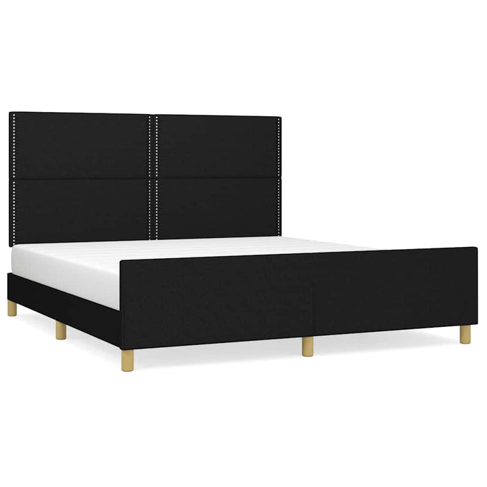 Cadru de pat fără saltea, negru, 160x200 cm, textil - WALTI WALTI