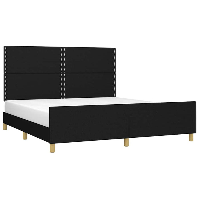 Cadru de pat fără saltea, negru, 160x200 cm, textil - WALTI WALTI