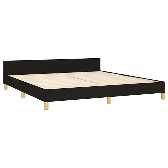 Cadru de pat fără saltea, negru, 160x200 cm, textil - WALTI WALTI
