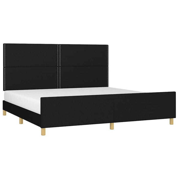 Cadru de pat fără saltea, negru, 200x200 cm, textil - WALTI WALTI