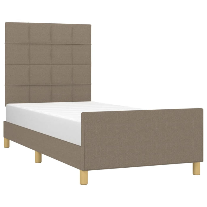Cadru de pat fără saltea Taupe 80x200 cm țesătură - WALTI WALTI