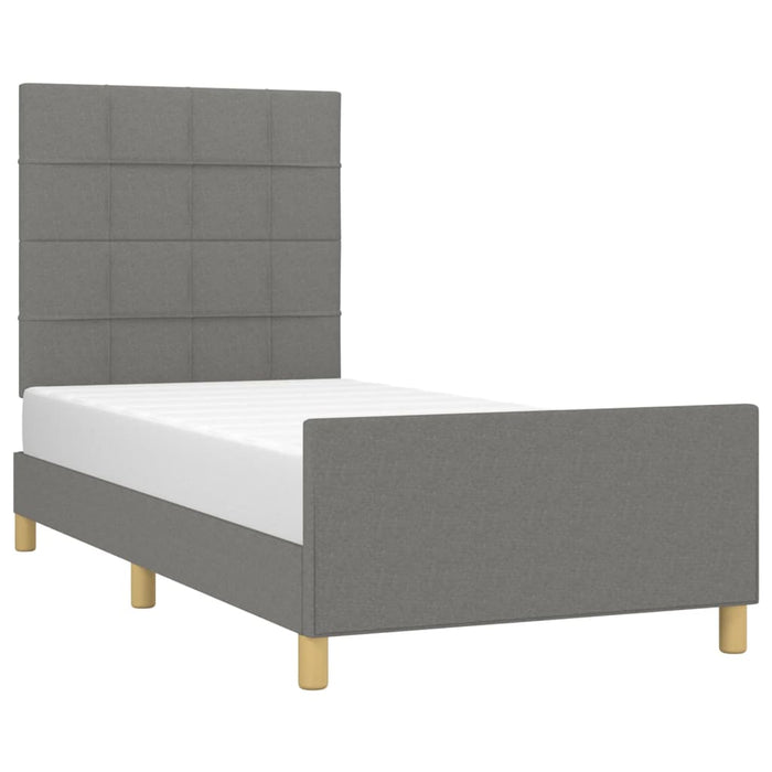 Cadru de pat fără saltea, gri închis, 90x190 cm, textil - WALTI WALTI