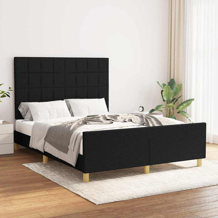 Cadru de pat fără saltea, negru, 140x190 cm, textil - WALTI WALTI
