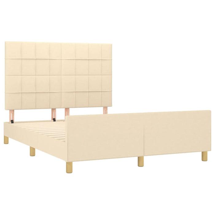 Cadru de pat fără saltea, crem, 140x190 cm, textil - WALTI WALTI