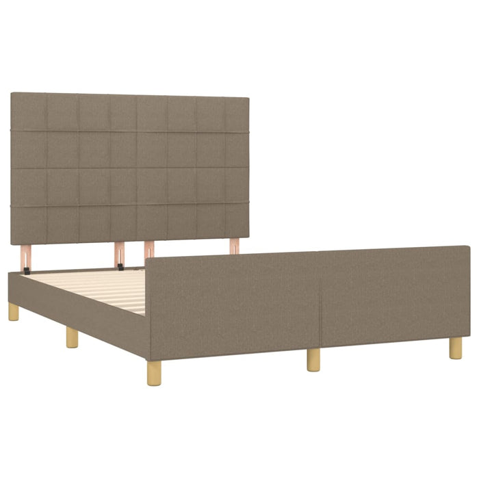 Cadru de pat fără saltea, gri taupe, 140x200 cm, textil WALTI