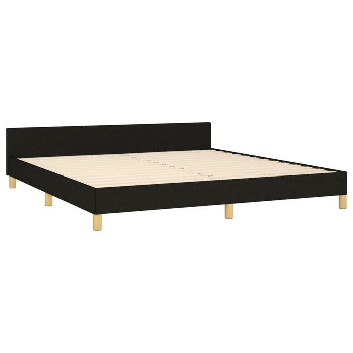 Cadru de pat fără saltea, negru, 160x200 cm, textil - WALTI WALTI
