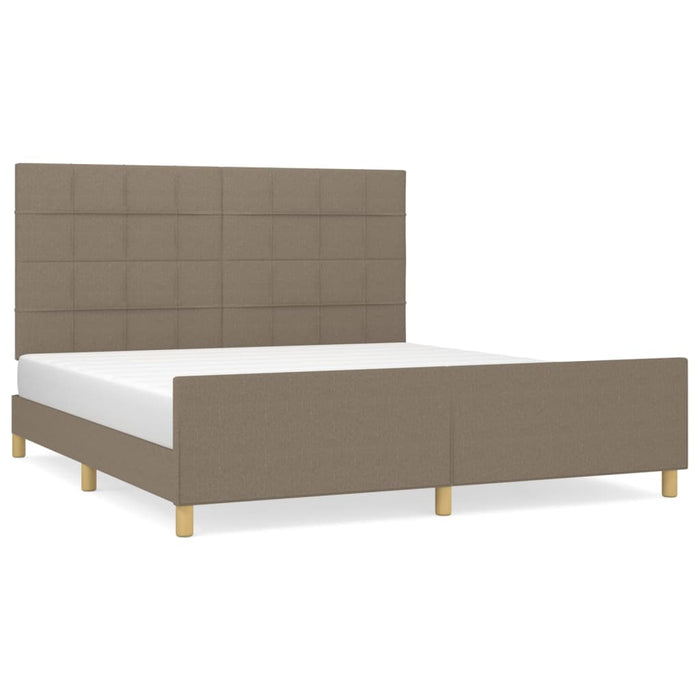 Cadru de pat fără saltea, gri taupe, 160x200 cm, textil - WALTI WALTI