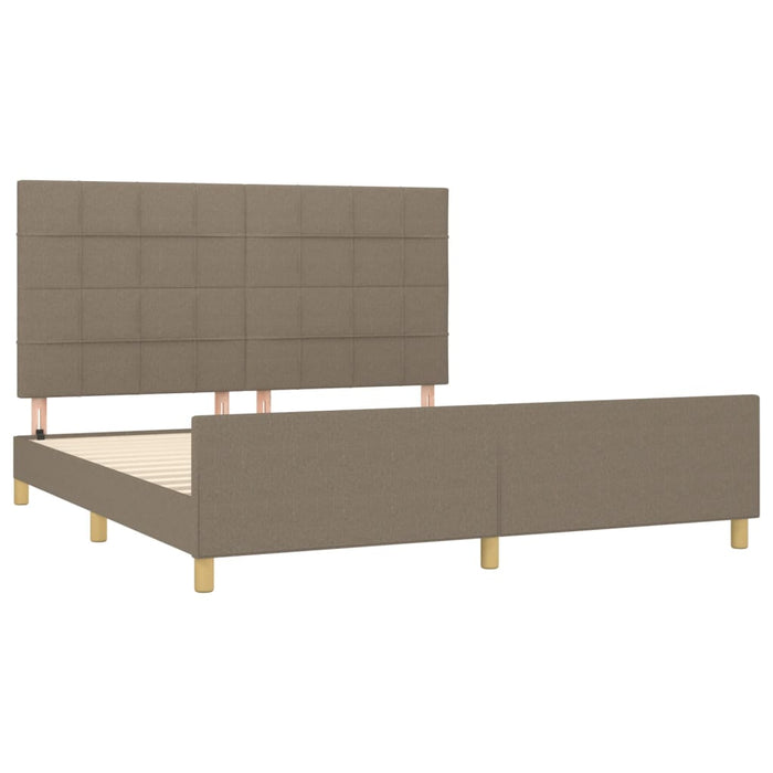 Cadru de pat fără saltea, gri taupe, 160x200 cm, textil - WALTI WALTI