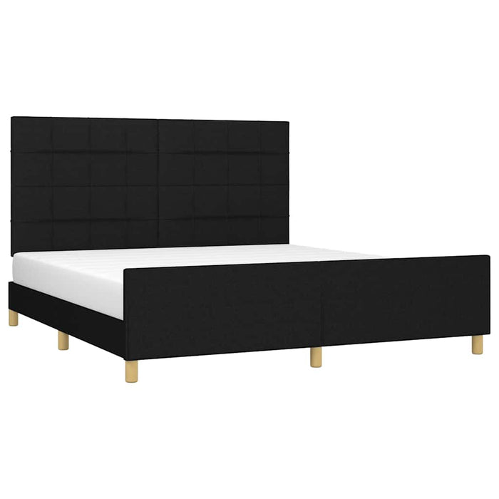 Cadru de pat fără saltea, negru, 180x200 cm, textil - WALTI WALTI