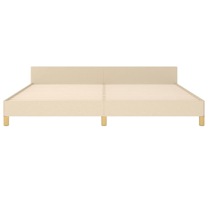 Cadru de pat fără saltea, crem, 200x200 cm, textil - WALTI WALTI