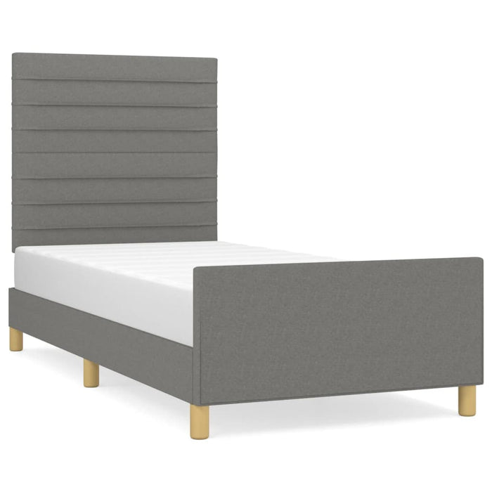 Cadru de pat fără saltea, gri închis, 80x200 cm, textil - WALTI WALTI