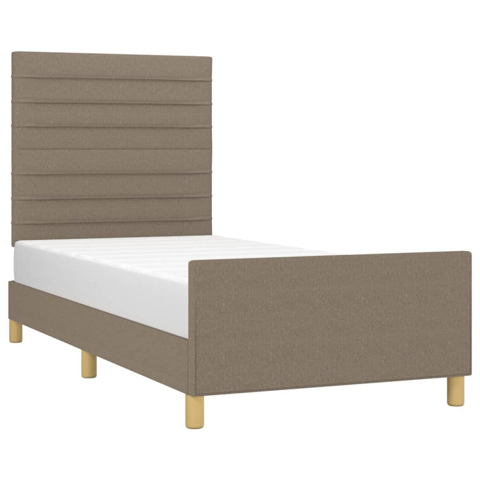 Cadru de pat fără saltea Taupe 80x200 cm țesătură WALTI