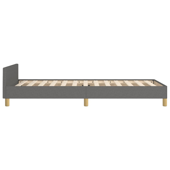 Cadru de pat fără saltea, gri închis, 90x190 cm, textil - WALTI WALTI