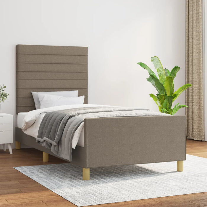 Cadru de pat fără saltea Taupe 90x200 cm țesătură - WALTI WALTI