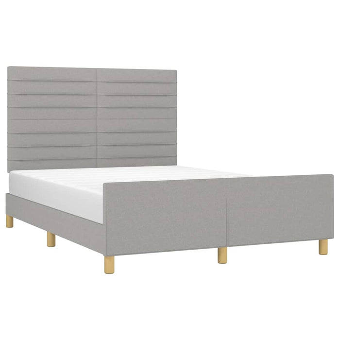 Cadru de pat fără saltea, gri deschis, 140x190 cm, textil - WALTI WALTI